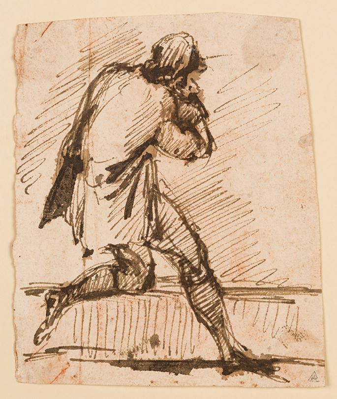 Giovanni Battista PIRANESI - A Standing Man with One Knee Resting on a Ledge | MasterArt